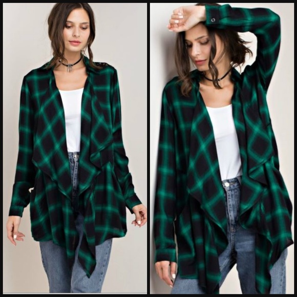 TOP RATED🌟LAST 1! Lace Mix Plaid Cardigan - Picture 4 of 6